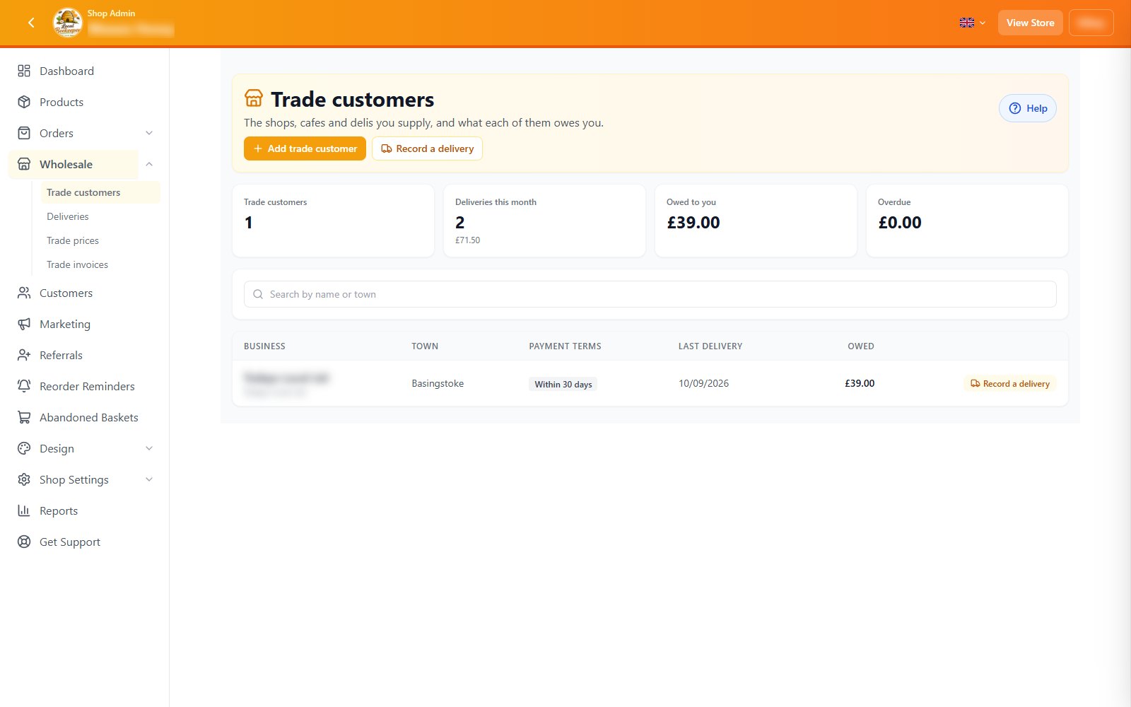 Trade customers